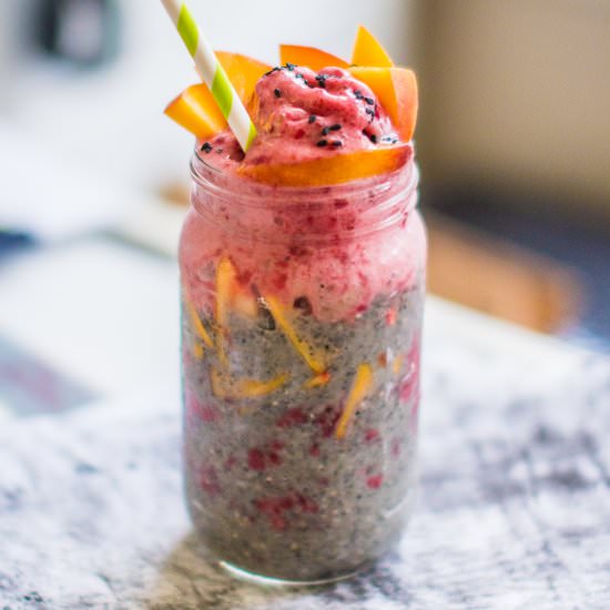 Simple Sesame Chia Fruit Parfait - Recipe photo by plantcrush