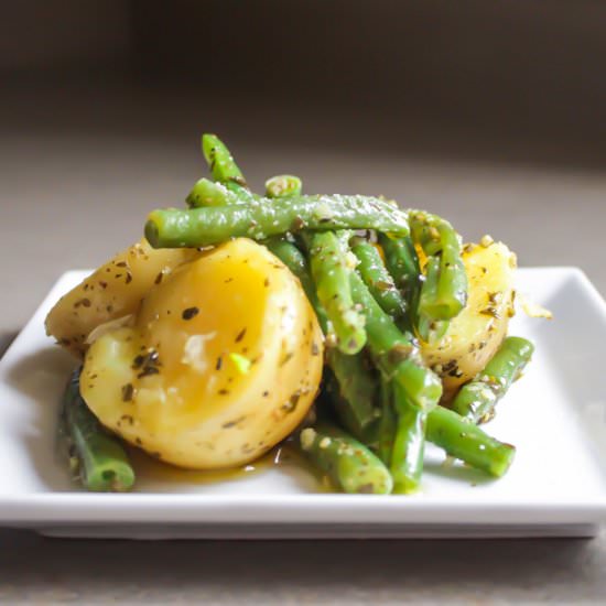 Potato and Green Bean Pesto Salad - Recipe photo by Lisa G Cooks
