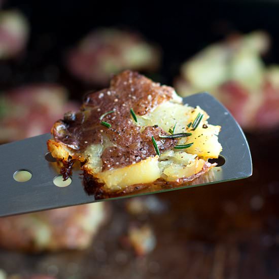 Smashed Potatoes - Recipe photo by kimshealthyeats