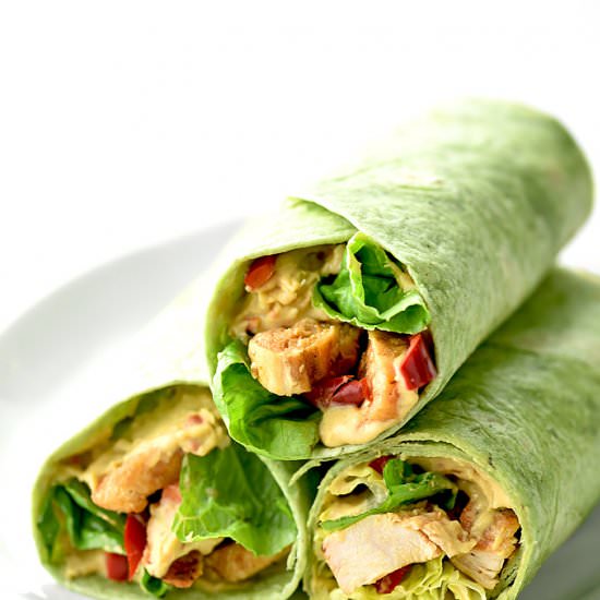 Hummus Grilled Chicken Wraps - Recipe photo by She Wears Many Hats