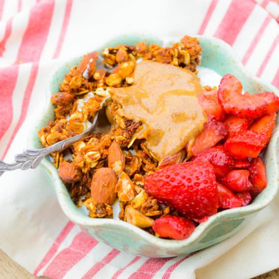Honey Almond Olive Oil Granola - Recipe photo by The Nutritious Kitchen