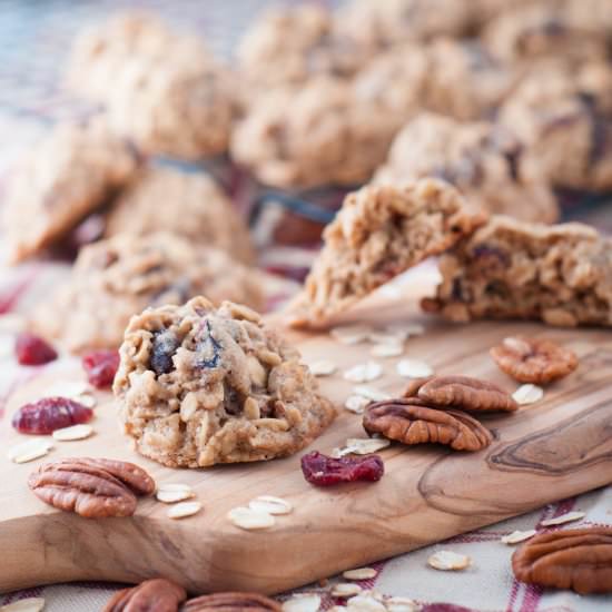 Pecan and Cranberry Oatmeal Cookies - Recipe photo by photosandfood
