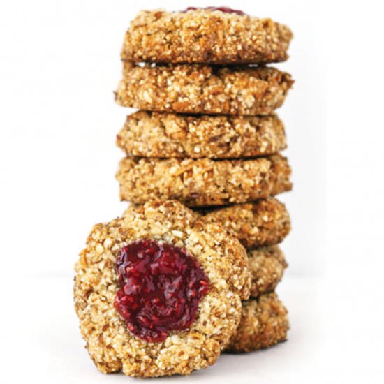 Raspberry Thumbprint Cookies - Recipe photo by cow crumbs