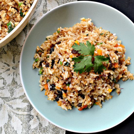 RAISINS AND CARROT FRIED RICE - Recipe photo by kaluhiskitchen