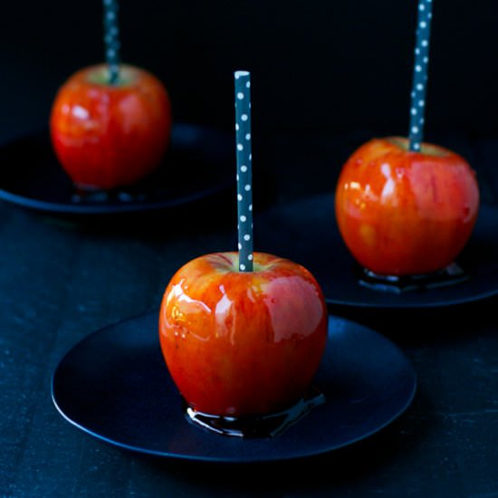 Orange Candy Apples - Recipe photo by lslfunblog