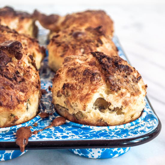 Blue Cheese Chive Yorkshire Pudding - Recipe photo by Summerfield Delight