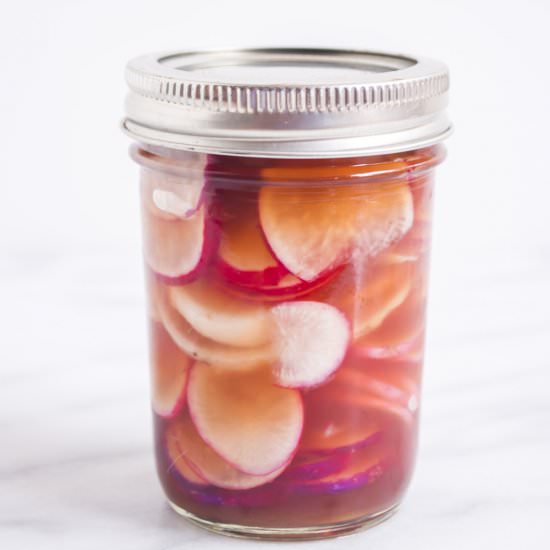 Quick Pickle Radishes - Recipe photo by Summerfield Delight