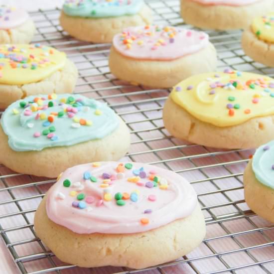 Soft Sugar Cookies + Vanilla Icing - Recipe photo by thedessertchronicles