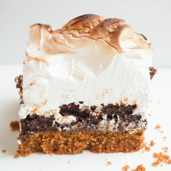S'mores Bars with Meringue - Recipe photo by thedessertchronicles