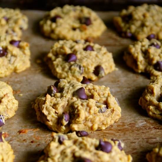 Flourless Pumpkin Oatmeal Cookies - Recipe photo by runningwithspoons