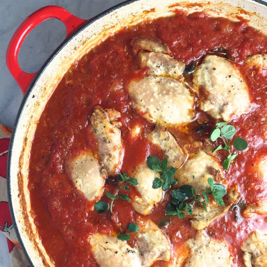 Chicken in Tomatoes - Recipe photo by thebrookcook.wordpress.com