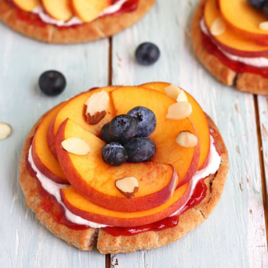 Peachy Pita Pizzas - Recipe photo by toaster oven love