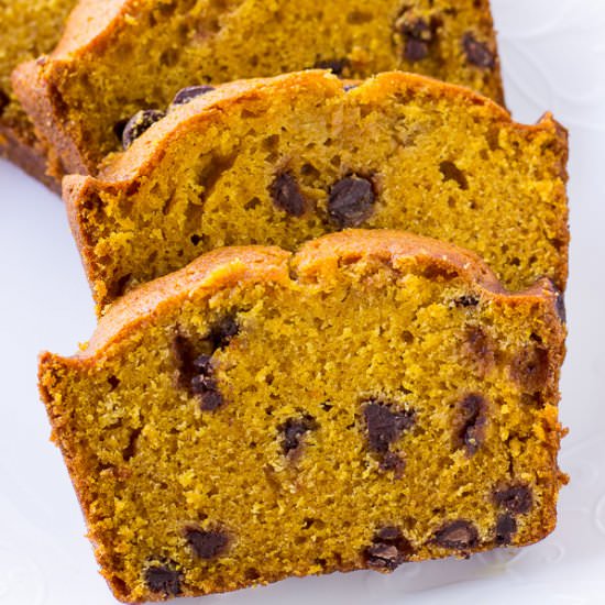 Pumpkin Chocolate Chip Bread - Recipe photo by Deliciously Sprinkled
