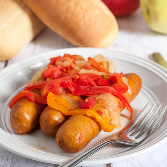 Apple Chicken Sausage Skillet - Recipe photo by SimpleFood365