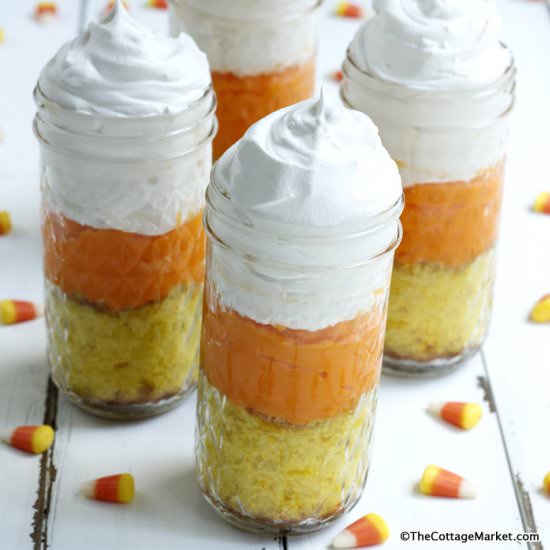 Candy Corn Cupcake In a Jar - Recipe photo by TheCottageMarket