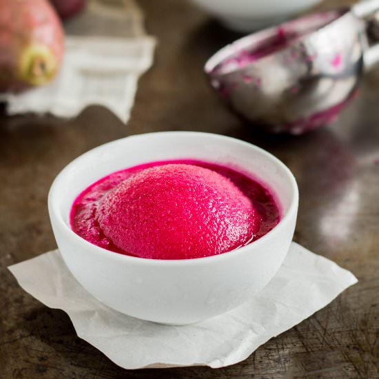 Cactus Pear Sorbet - Recipe photo by My Three Seasons
