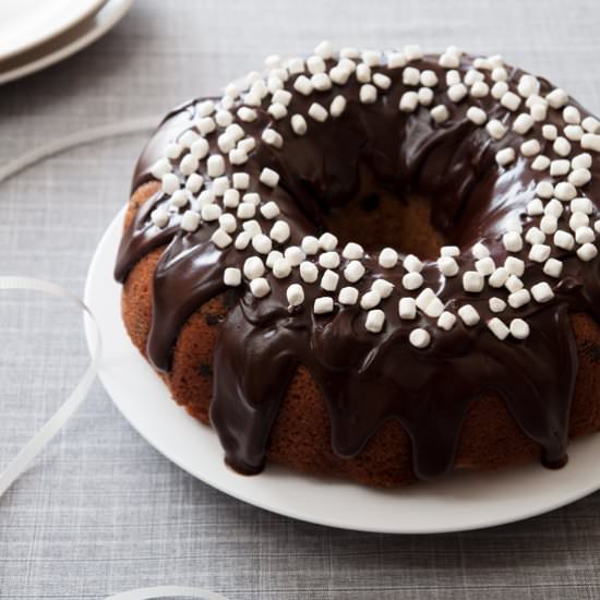 Nutella Glazed S'more Bundt Cake - Recipe photo by I bake he shoots