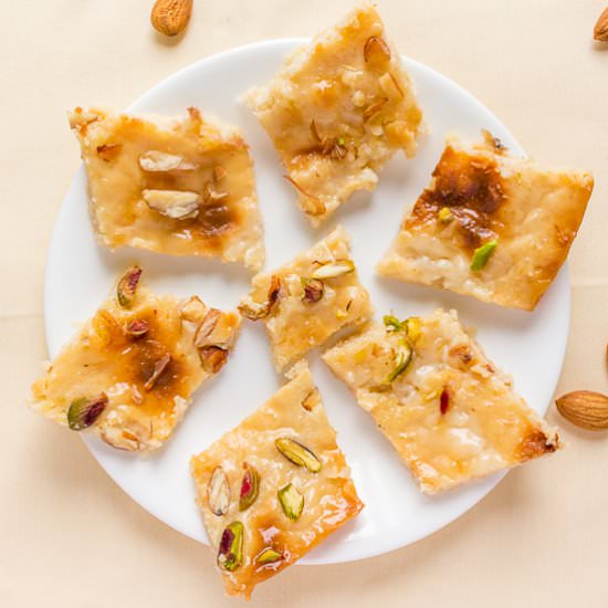 Khoya Chawal Barfi - Recipe photo by KaliMirchbysmita