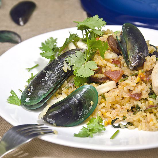 Seafood Spanish Paella - Recipe photo by Hungry PeePor