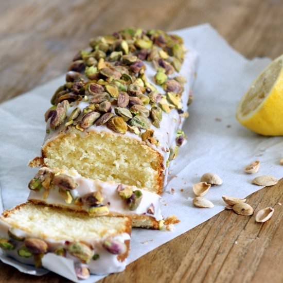 Lemon Mascarpone Pistachio Cake - Recipe photo by flavouredwithlove