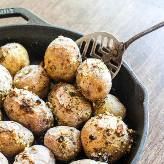 Salt Crusted Potatoes w/ Herb Butter - Recipe photo by wrightfamilytable
