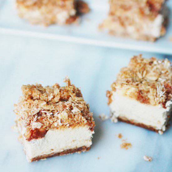 Caramel Apple Pie Cheesecake Bars - Recipe photo by evabakes