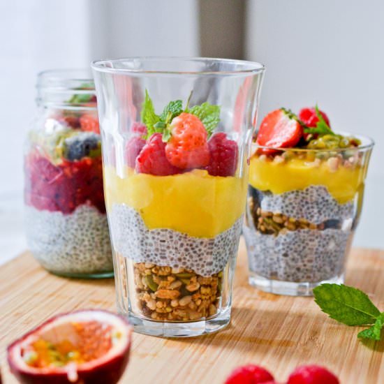Chia Pudding Parfaits - Recipe photo by Health Inspirations