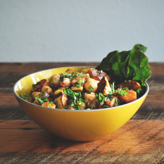 Moroccan Chickpea & Delicata Salad - Recipe photo by drumbeets