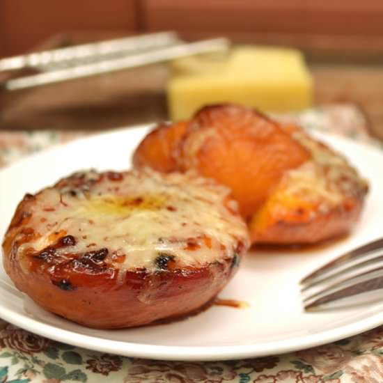 Grilled Peaches in Balsamic & Honey - Recipe photo by craftycookingmama