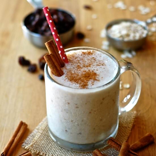 Gluten-Free Oatmeal Raisin Smoothie - Recipe photo by turniptheoven
