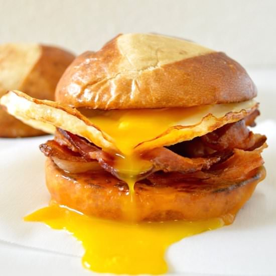 Pretzel Bun Breakfast Sandwich - Recipe photo by goodmorningcali