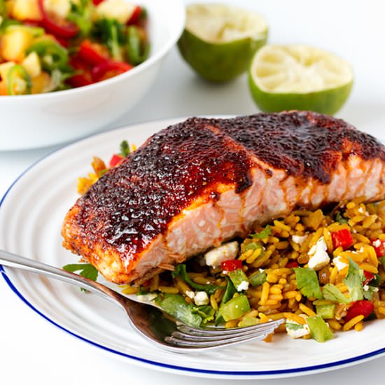 Sugar Spice Salmon - Recipe photo by KitchenSanctuary