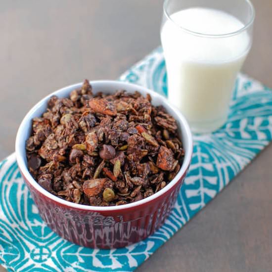 Chocolate Granola - Recipe photo by TheLeanGreenBean