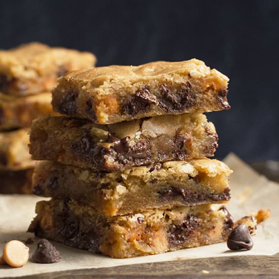 Chocolate Chip Butterscotch Bars - Recipe photo by justalittlebitofbacon