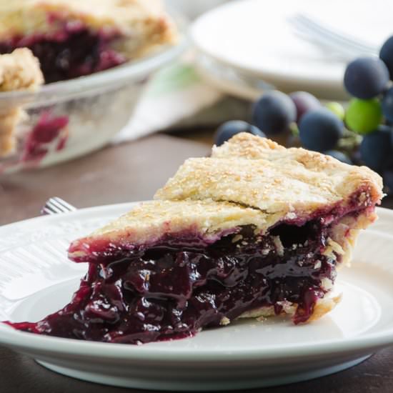 Concord Grape Pie - Recipe photo by JenniferinFLX
