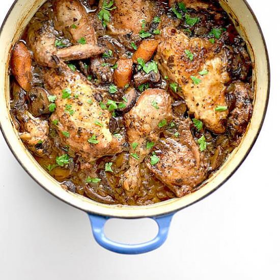 Coq Au Vin - Recipe photo by She Wears Many Hats