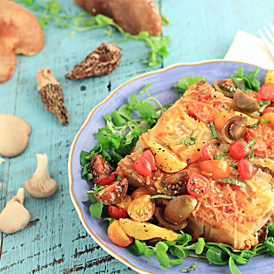 Wild Mushroom Lasagna - Recipe photo by wildedible