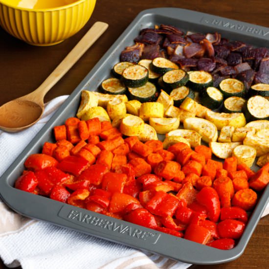 Rainbow Roasted Vegetables - Recipe photo by passthechallah