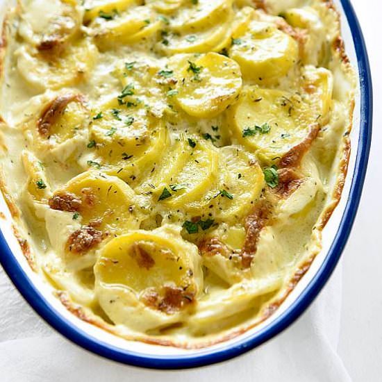 Scalloped Potatoes with Leeks - Recipe photo by She Wears Many Hats