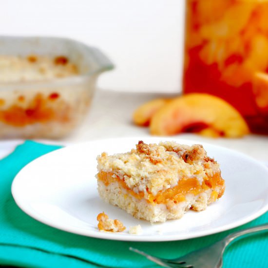 Peach Crumb Bars - Recipe photo by Cooking Creation