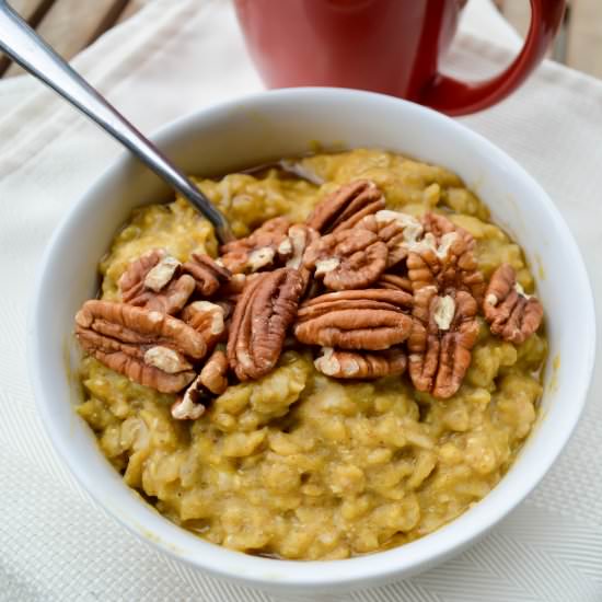 Kabocha Squash Maple Oatmeal - Recipe photo by ThisRunnersRecipes