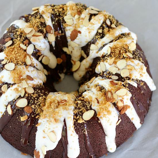 Chocolate S'mores Bundt Cake - Recipe photo by gooddinnermom