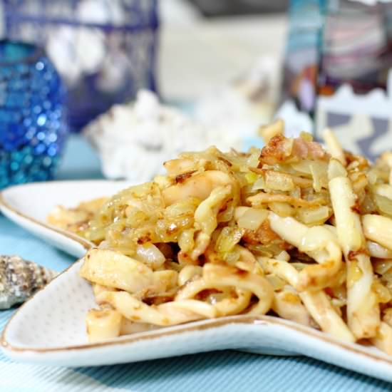 Family style squids - Recipe photo by picantecooking