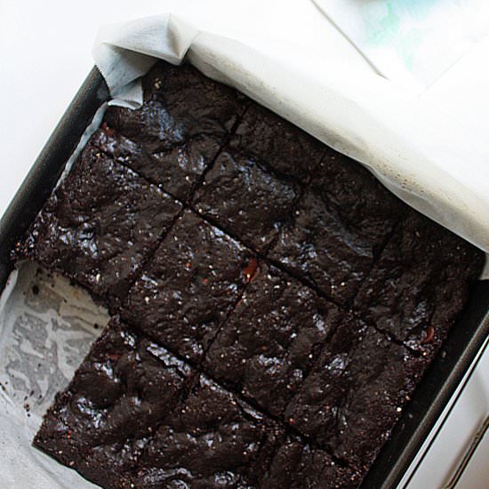 Vegan brownies. - Recipe photo by June Burns