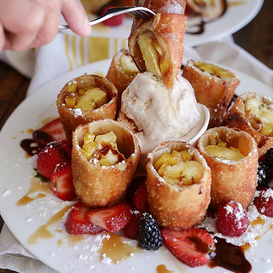 PF Chang's Banana Spring Roll - Recipe photo by theforkbite