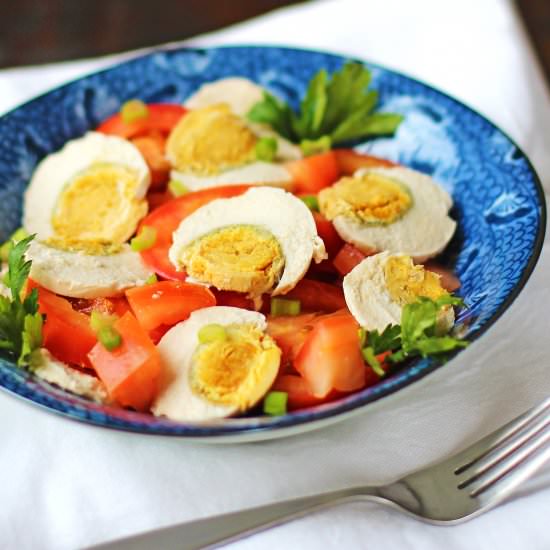 Salted Duck Egg & Tomato Salad - Recipe photo by mystylerecipe