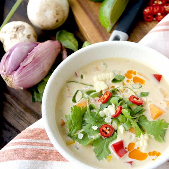 Thai Pumpkin Corn Soup - Recipe photo by vintagekitty