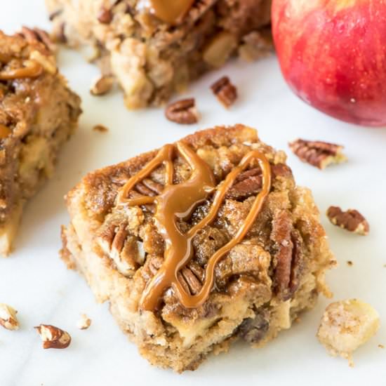 Gooey Caramel Apple Cake - Recipe photo by wellplated