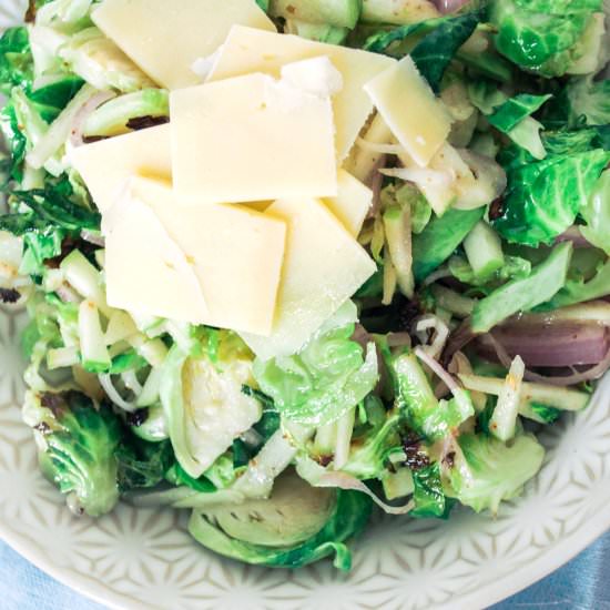 Brussel Sprout Salad with Apples - Recipe photo by Summerfield Delight