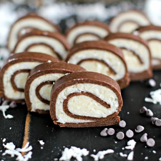 No Bake Almond Joy Roll - Recipe photo by peasandpeonies